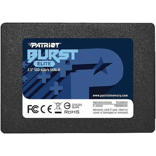 Диск SSD - день накопичувач Patriot Burst Elite 120 GB 2.5" SATA 3.0 PBE120GS25SSDR - фото 1