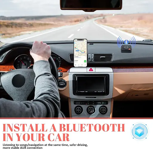 Аудіоприймач Greacesrio Bluetooth 5.3 HiFi, Bluetooth-адаптер з низькою затримкою та слотом для карт NFC/3,5 мм AUX/RCA/TF - фото 3