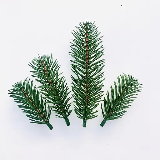 Штучна хвоя Hvoya гілочки ялинки для рукоділля зелений 600 шт.