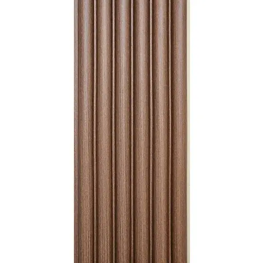 Рейка декоративна Wall Sticker WPC кругла стінова 3000х152х15 мм Каштан SW-00001872 - фото 5