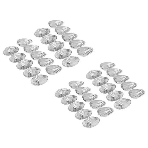 Набір з 40 металевих порційних формочок для випічки печива Горішки з ребристою поверхнею, Ласунка Сірий 87129 - фото 5