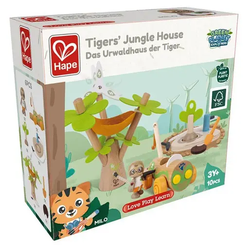 Деревянный развивающий игровой набор Hape Электрокар для посадки деревьев E3417 - фото 9