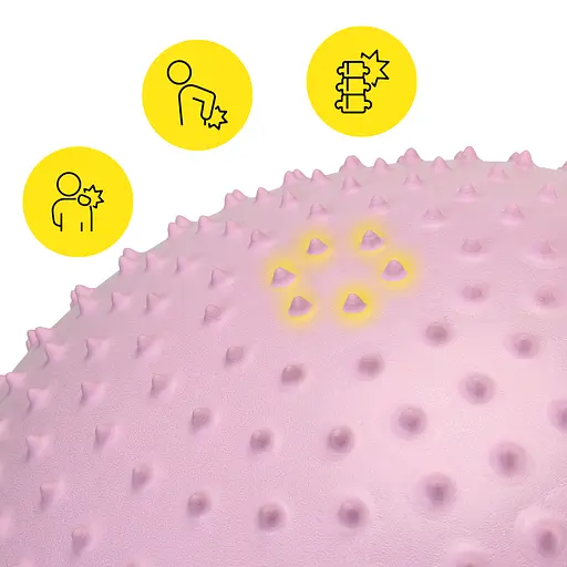 Мяч для фитнеса (фитбол) Cornix 55 см полумассажный Anti-Burst Light Pink XR-0465 - фото 4