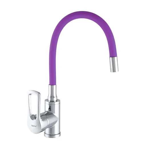 Змішувач для кухні Zerix SAR 181 з гнучким виливом ZX2673 Хром - фото 1