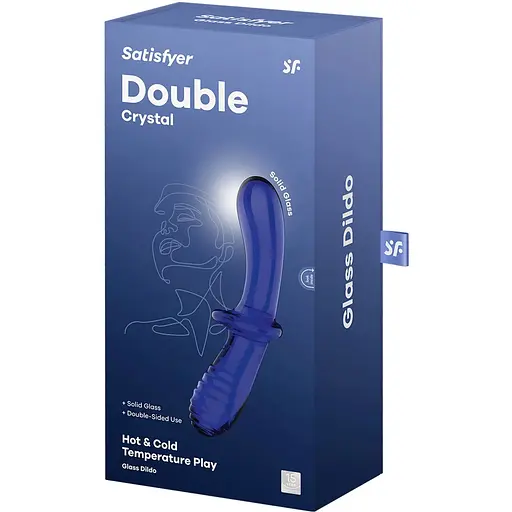 Двосторонній скляний дилдо Satisfyer Double Crystal Light blue - фото 5