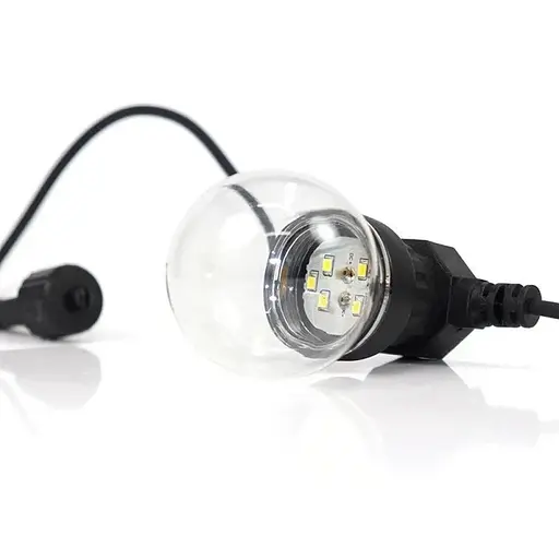 Уличная гирлянда лампочки 10 шт 5м с коннектором водонепроницаемая LED Теплый белый - фото 2