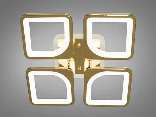 Стельова люстра Romin з диммером та LED підсвічуванням колір золото 80W - фото 2