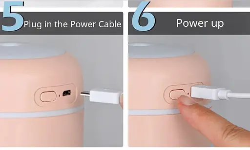 Портативный светодиодный ультразвуковой увлажнитель воздуха Humidifier H2O 300 мл Серый - фото 10