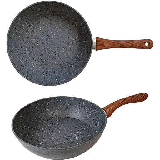 Сковорода глубокая Gusto GT-2103-24 покрытие Granite 24x6.8 см (77331) - фото 4