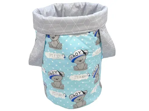 Корзина для игрушек Moontime "Тедди на голубом" - фото 1