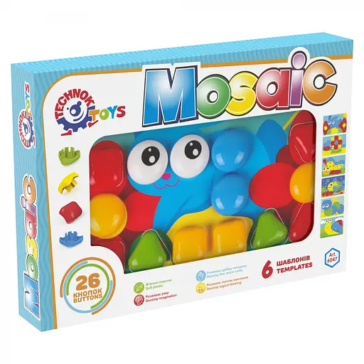 Игрушка "Мозаика Технок".6047 ТехноК, 32 элемента, в коробке (4823037606047) - фото 1