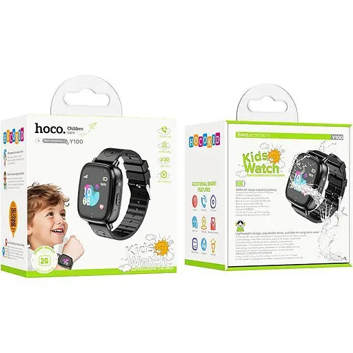 Смарт-годинник Hoco Y100 Black 6942007625623 дитячий (143159) - фото 4