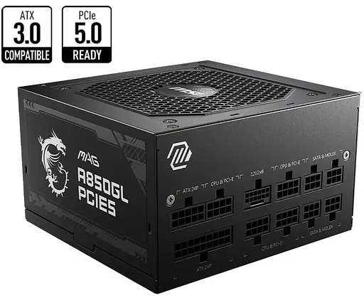 Блок живлення MSI MAG A850GL PCIE5 (MAG A850GL PCIE5) Б/в - фото 4