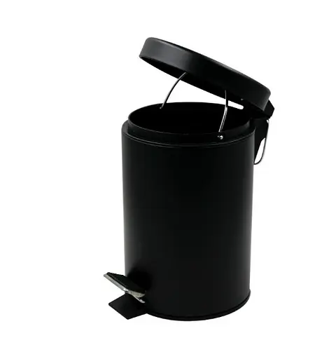 Мусорное ведро круглое Zerix Solo-TC0103 Black 3 л Черный (ZX5896)  - фото 2