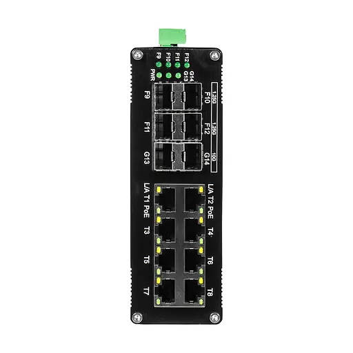 PoE-коммутатор 14-портовый управляемый L2+ E-LINK ETH-IMC2408MP гигабитный с 8 портами PoE, 240W (73-00150) - фото 2