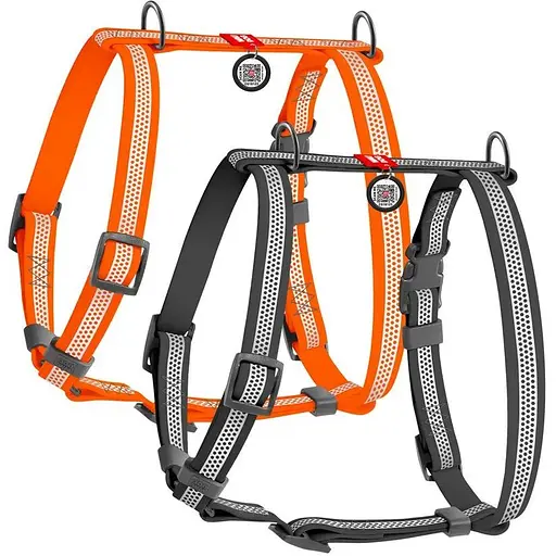 Шлейка для собак Waudog Waterproof водостойкая анатомическая Н-образная с QR-паспортом, светоотражающая, пластиковая пряжка-фастекс, S - фото 3