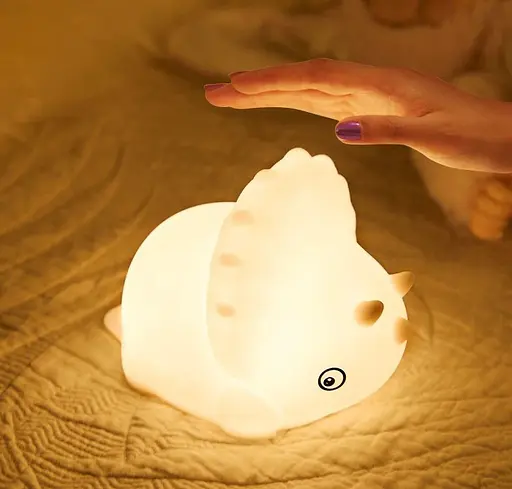 Декоративный ночник Polygonal Dinosaur LJC-150 динозавр детский силиконовый светильник для сна белый игрушка - фото 3