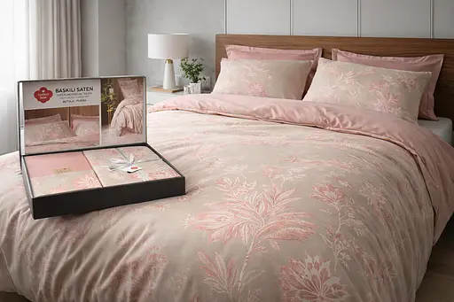 Комплект постельного белья евро 200х220 см сатин комбинированный TC303376217 - фото 3