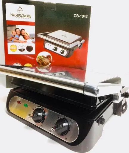 Прижимной электрический гриль Crownberg Cb-1042 2000W - фото 5