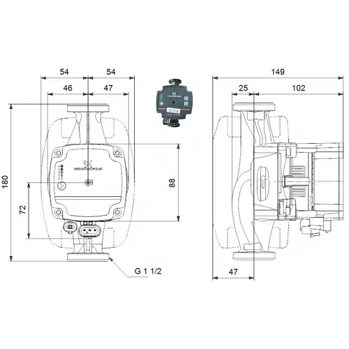 Циркуляційний насос Grundfos Alpha1 L 25-40 180 (99160579) - фото 3