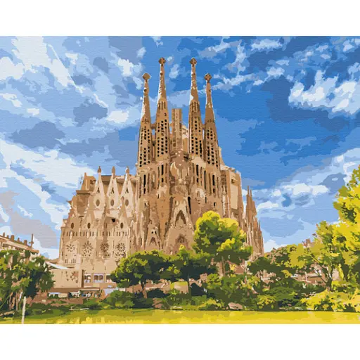 Набір для розпису по номерах Собор святого сімейства, 40x50 см, BS51646