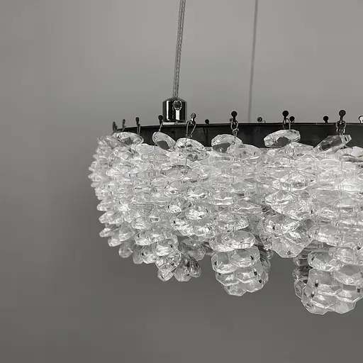 Кільцева кришталева люстра в хромі Ø 30 см | Арт. 33038-300 CH | Line F - фото 5