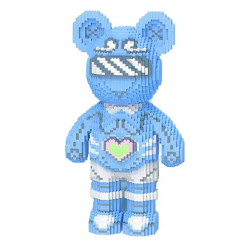 Конструктор Magic Blocks Ведмедик Bearbrick блакитний на 4031 деталь (9005)