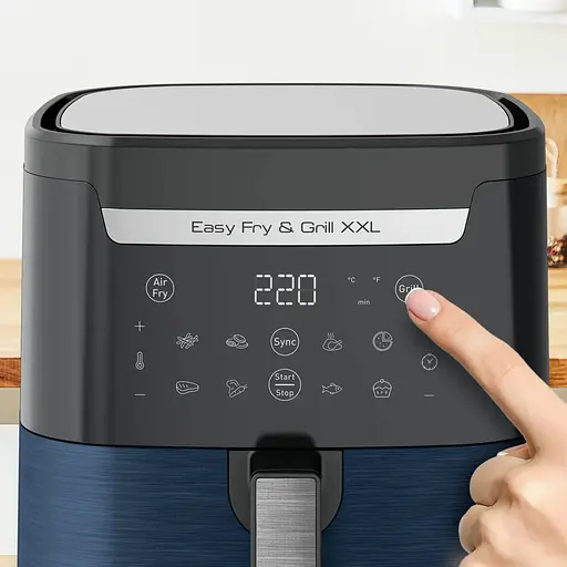 Мультипіч Tefal EasyFry&Grill XXL 1830 Вт чорно-синя (EY801410) - фото 16