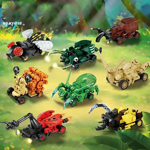 Конструктор Насекомые на колесах, от 99+ деталей, резиновые колеса, (В ассортименте) - фото 2