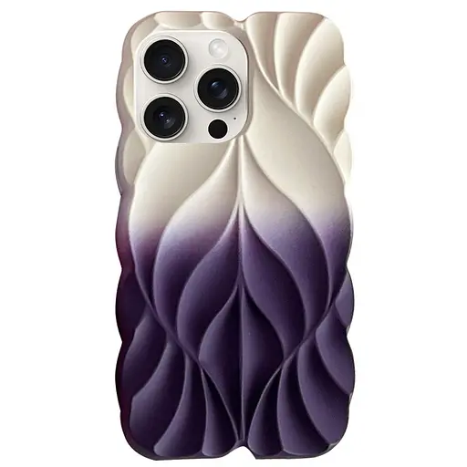 Чохол Epik TPU Leaf для Apple iPhone 15 Pro 6.1 White/Purple