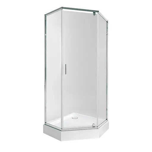 Набор: Qtap душевая кабина Scorpio CRM10995-AC6 Clear 2120x900x900 мм + поддон Diamond 309912 90x90x12 см с сифоном, Хром, Универсальная, прозрачный - фото 1