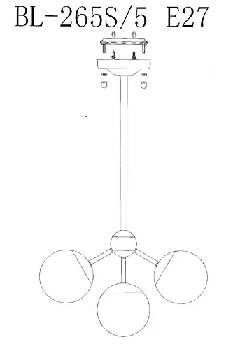 Люстра молекула Brille E27 40W BK (BL-265S/5) - фото 5