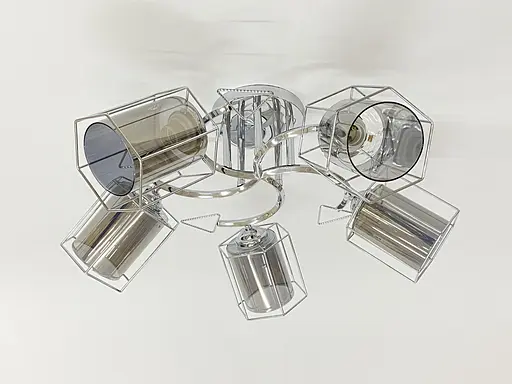 Стельова люстра на 5 плафонів 91179B/5 хром