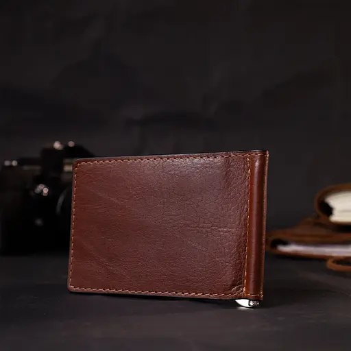 Кожаный мужской кошелек Grande Pelle 12х8х0.5 см acs0026950 - фото 8