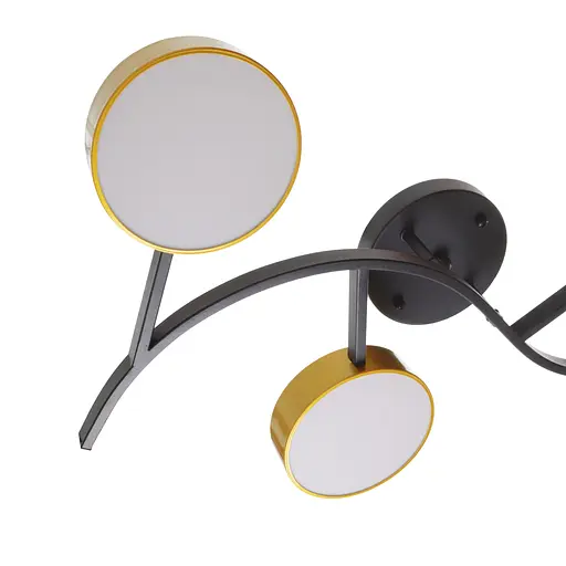 Люстра потолочная Brille в зал LED 75W WW+NW+CW BK+G (BR-01 642C/5) - фото 3