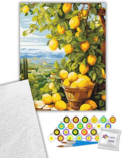 Картина по номерам "Лимонная ветвь" Art Craft 12039-AC 40х50 см - фото 2