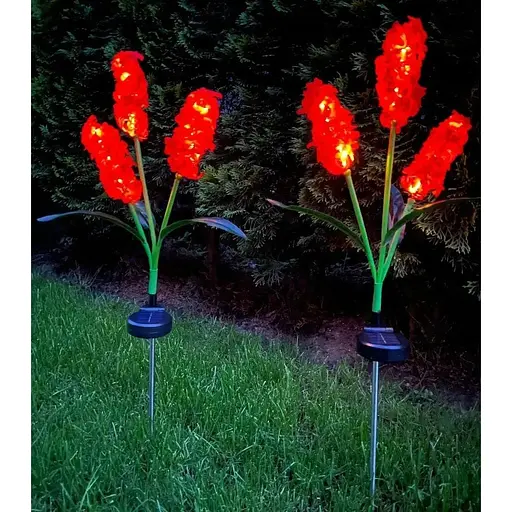 Світильники Sun Lamp садові на сонячній батареї декоративні квіти гіацинт 2 шт