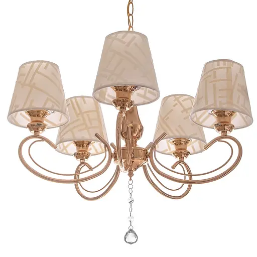 Люстра підвісна Brille прованс з абажуром E27 60W G (BKL-647S/5) - фото 2