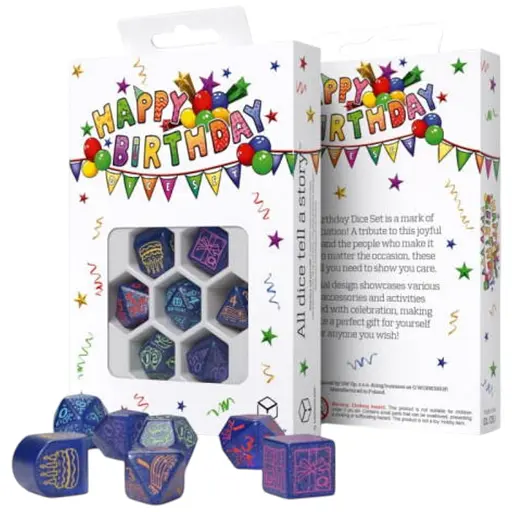 Набір кубиків Happy Birthday Dice Set: Streamers , 7 шт. (RHPB01)