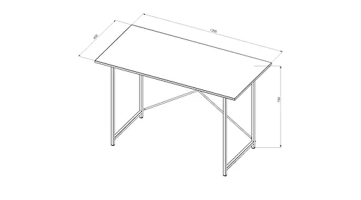 Стол письменный Line Лайт Ferrum-decor 750x1200x600 Черный металл ДСП Дуб Сонома 16 мм (FRD-104860) - фото 10