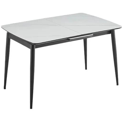 Стол обеденный Prestol Лейк раскладной 1200/1500x800x750 белый глянец