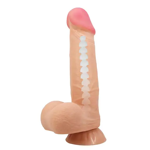 Фалоімітатор Baile Sliding Skin Bendable 8.5'' 21.8 см тілесний - фото 2