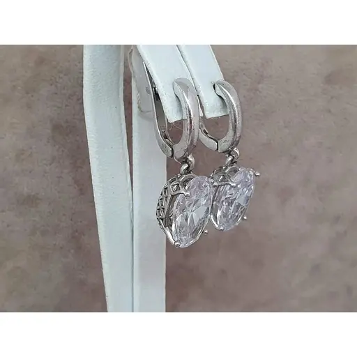 Серебряные серьги Агни СУДАРЫНЯ с фианитом. 2593/9Р-CZ - фото 3