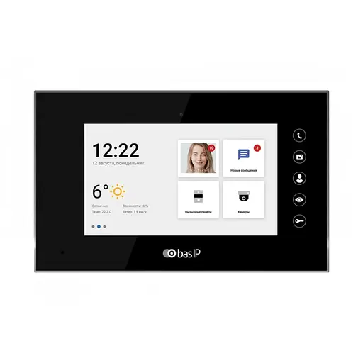 Видеодомофон AQ-07LA Black BAS-IP (86-00008)