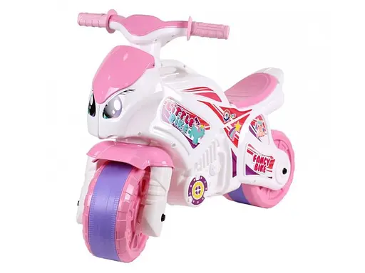 Мотоцикл - толокар  ТехноК рожевий з білим  - фото 1