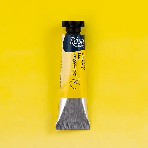 Краска акварельная Azo желтая (771) туба 10 мл Rosa Gallery - фото 2