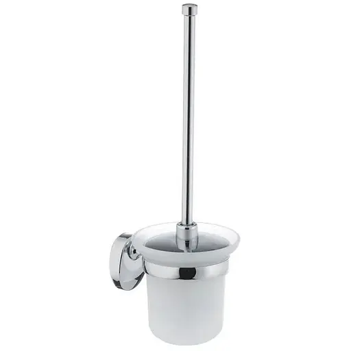 Йоржик настінний з кришкою Zerix LR3310 LL1441, Хром - фото 1