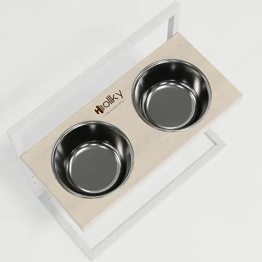 Hollky Flex L — регульовані миски на підставці для великих собак (2 × 1.8 л) - фото 5