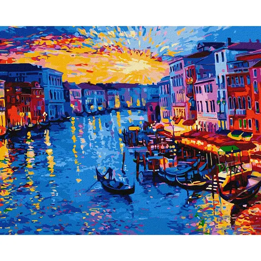 Картина за номерами "Чарівний захід сонця" Ideyka KHO2157 40х50 см