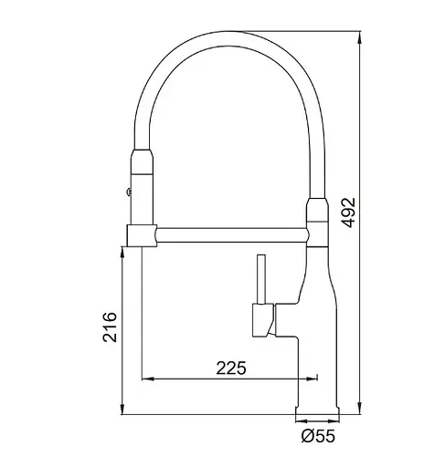 Змішувач для кухні Koer KI-70005-05 з чорним силіконовим виливом (KR5005) - фото 2